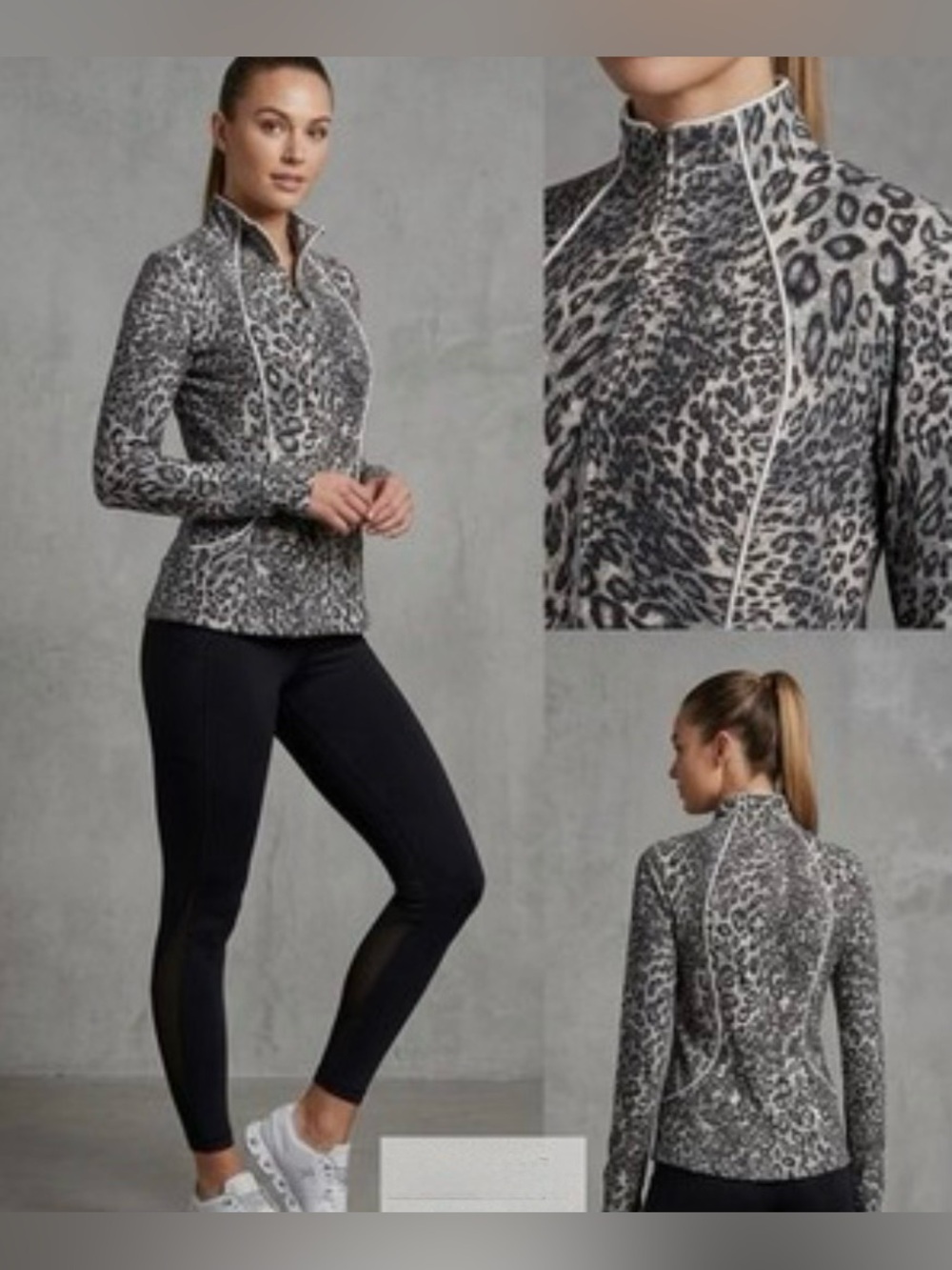 Neiman Marcus Black and White Animal Print Jacket